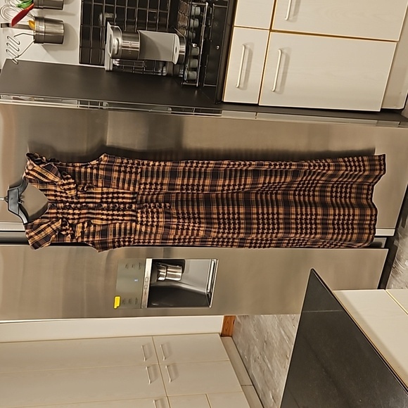 💕ACE & JIG💕 Magdalena Reversible Dress ~ St. Honore Gold Plaid Medium M NWOT - Picture 9 of 14